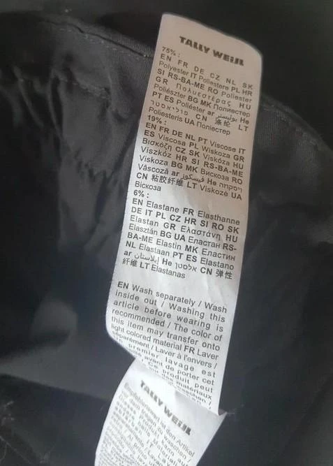 Pantalón de talle alto negro con cinturón integrado 36 - S – photo 8